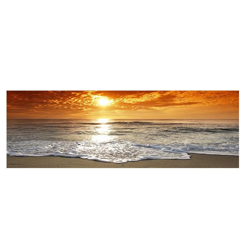 Sunsets Natural Sea Beach Landscape Posters and Prints Canvas Painting Panorama Scandinavian Wall Art Picture for Living Room 50x150cm