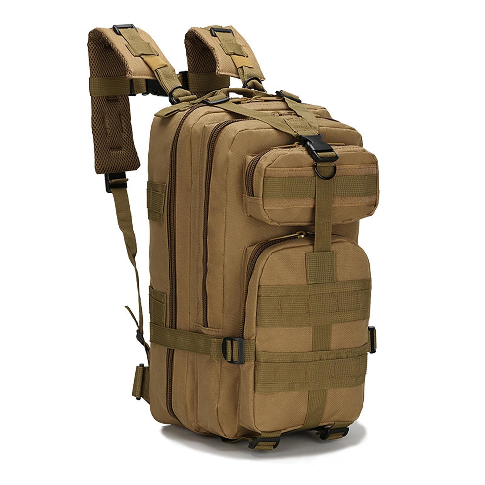 Outdoor Tactical Backpack Molle Assault Pack for Camping Hiking Backpacking Hunting Shoulder Bag khaki