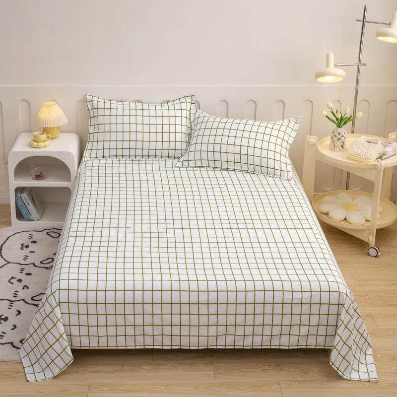 Cotton Bed Sheet Grey Love Cartoon Printed Double Top King Sheets Pure Cotton Single Size Kids Bed Linen No Pillowcase 120x230cm 1pc sheet