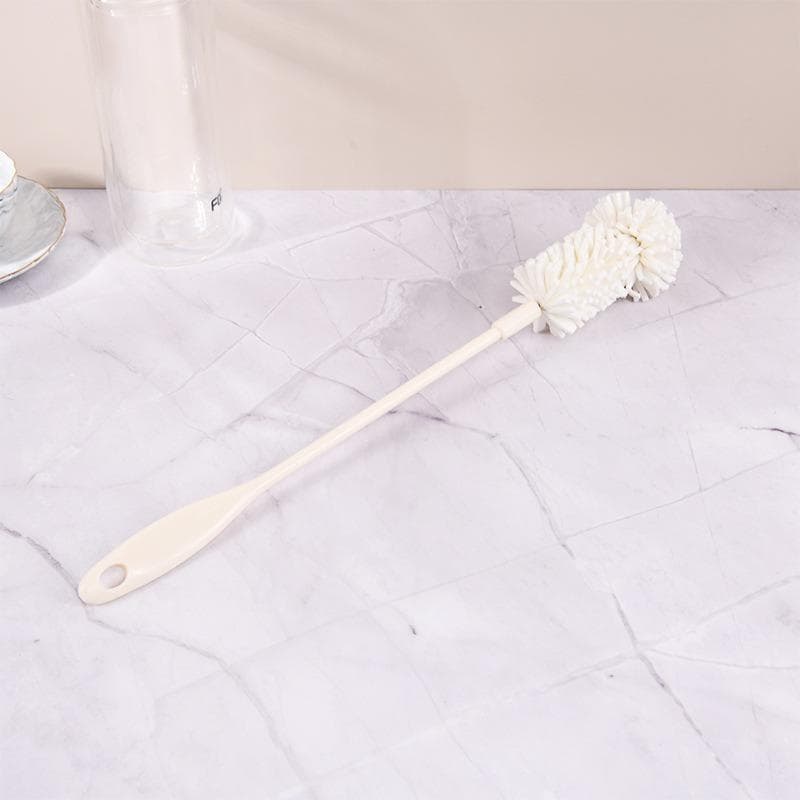 Sponge Cup Brush Drink Wineglass Brush Household Cleaning Brush Kitchen Cleaning Tool Long Handle Bottle Brush white