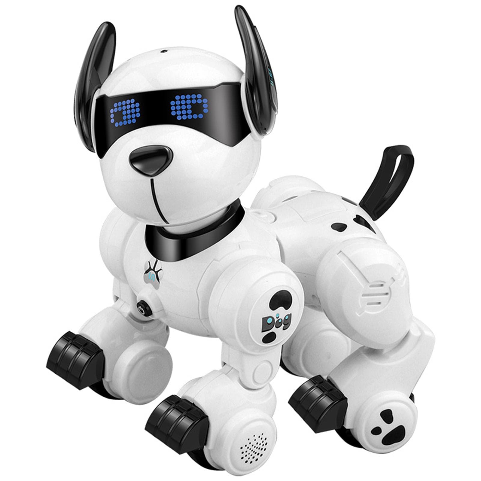 Remote Control Programming Smart Dog Robotic Patrol Dog Programmable Remote Control Dog white