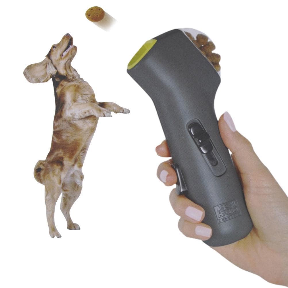 Dog Food Launcher Dog Training Toys Funny Durable Puppy Snack Feeder Dispenser gray