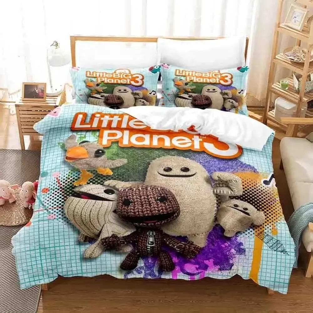 Sackboy Little Big Planet Bedding Set Single Twin Full Queen King Size Bed Set Aldult Kid Bedroom Duvet cover Sets Anime Bed US Twin 173x218cm
