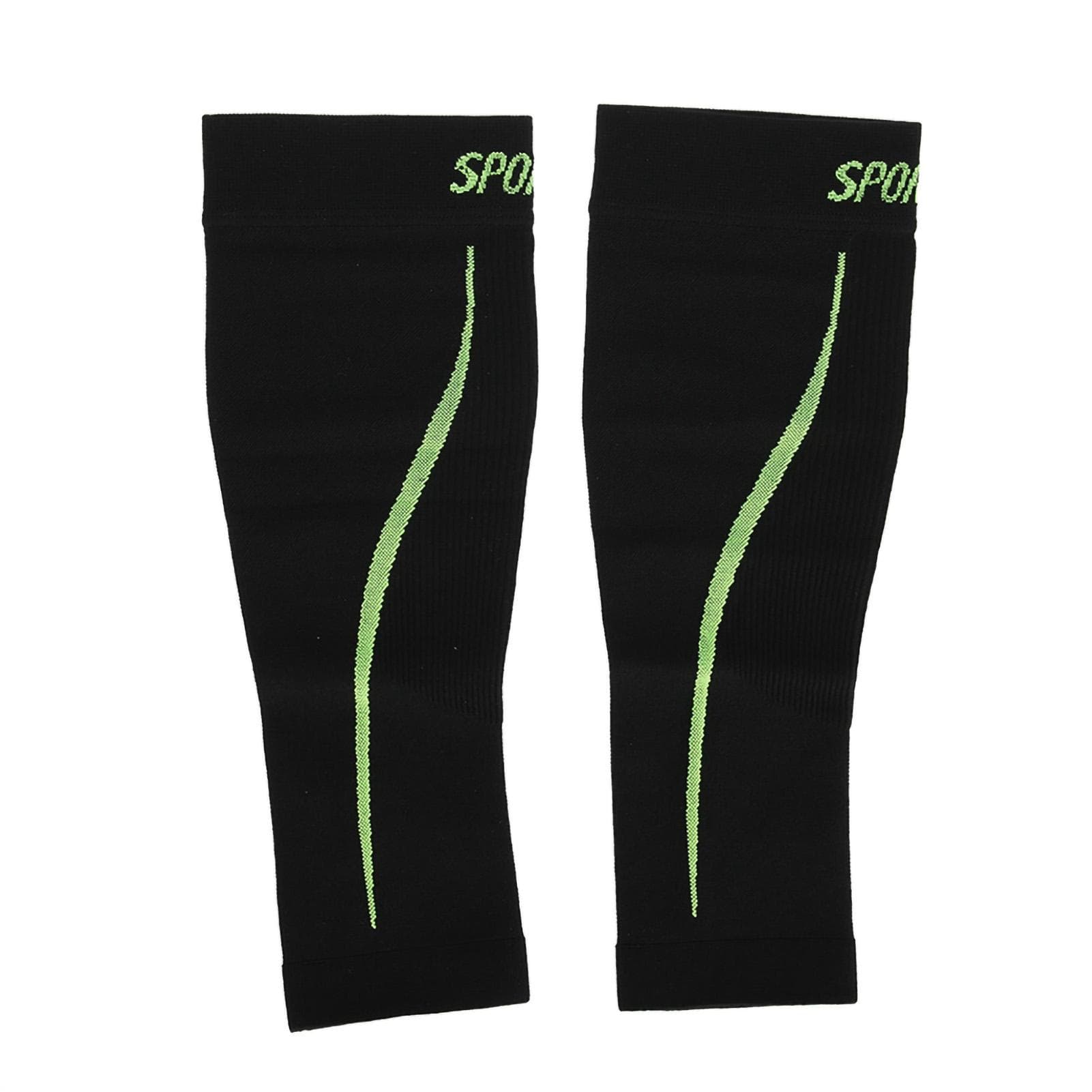 Sports Leg Calf Brace Sleeve Shin Support Compression Running Exercise Black LXL black