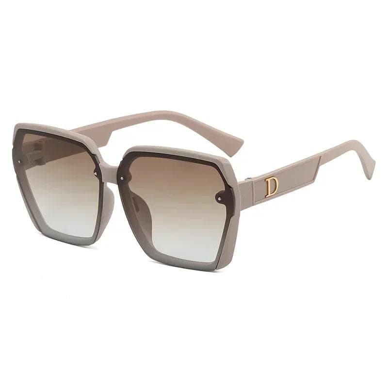 Letter D Square Frame Sunglasses Women Men Luxury Design Big Sun Glasses Unisex Eyewear Shades Popular Driving