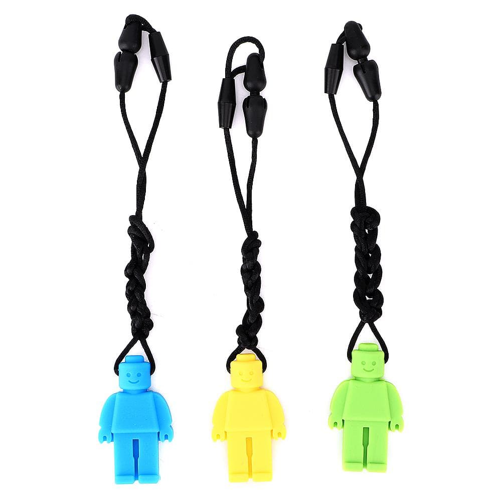 Silicone Oral Sensory Chew Necklace Designed for Teething Autism Biting Blue green yellow