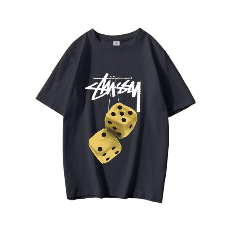 Women's Summer Fashion Printed Cotton Short Sleeve Round Neck T-shirt Loose Edition Unisex T-Shirts Unisex S