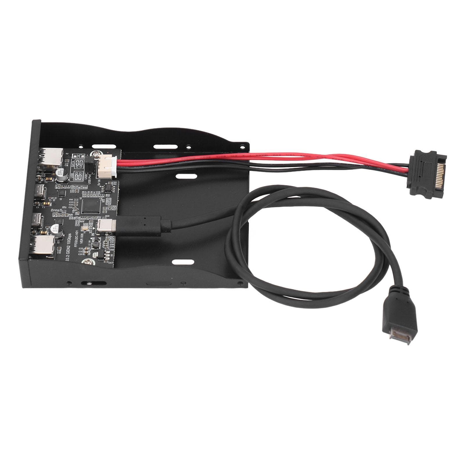 USB 3.2 Gen2 Front Panel Hub 10Gbps 4 Ports Floppy Drive Bay 3.5 Inch Hub 19pin to Type C Front