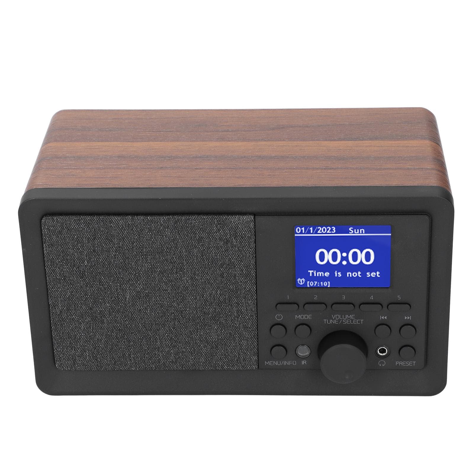 DAB+ FM Radio 2.4 Inch Color Display Bluetooth Retro Wooden Digital Radio with Remote Control MP3 EU Plug