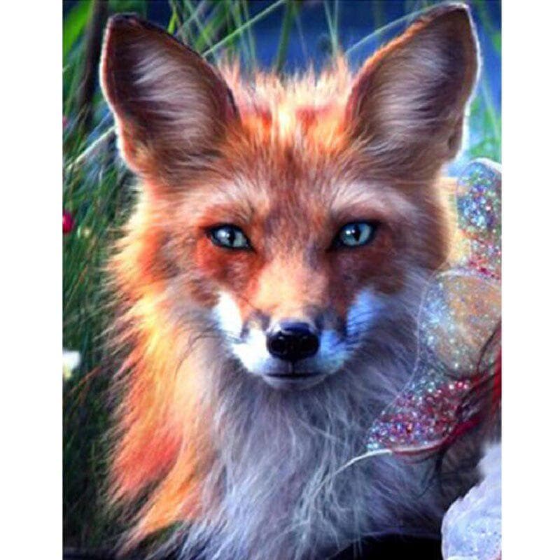 Stickers Animal Fox Diamond Painting Cross Stitch Wall Decor 5D Diamond Embroidery Fox Pattern 20X30CM