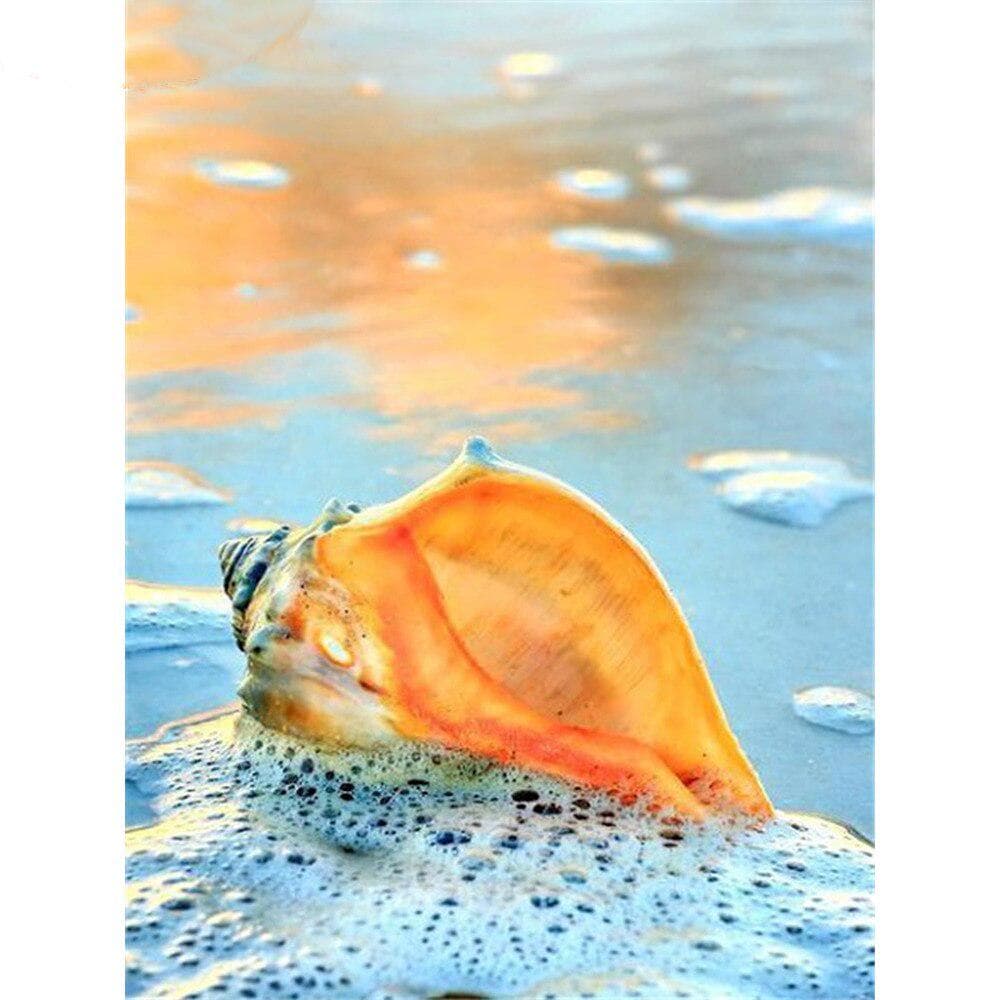 5d Diamond Painting Full Round Conch Scenery Cross Stitch DIY Diamond Embroidery 20X30CM