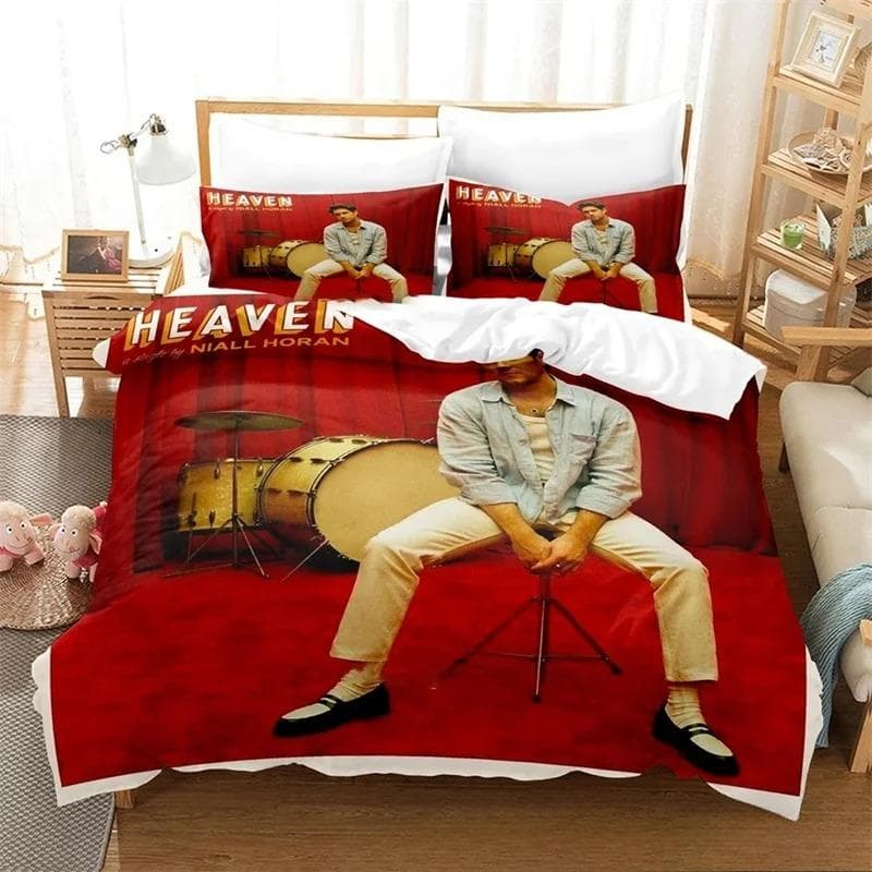 3D Print Niall Horan Bedding Set,Duvet Cover Comforter Bed Set Quilt Cover Pillowcase,King Queen Twin Size Boys Girls Adults AU King 245x210cm
