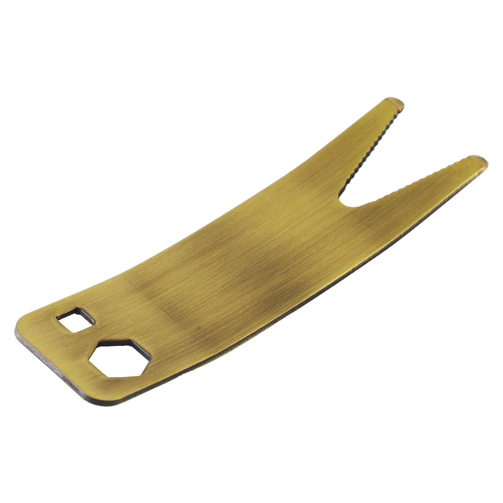 Guitar Bass Multi Tool Spanner Multifunctional Bass Multi Tool Wrench for Knob Maintenance 10cm bronze