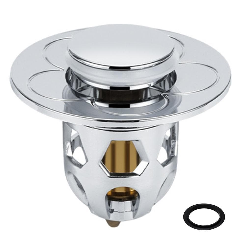 Sink Plug Stainless Steel Pop Up Sink Plug Universal Drain Plug for Countertop Washbasin Bath Plug