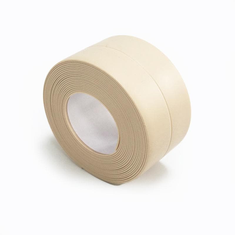 PVC Waterproof Wall Sticker Self Adhesive Sink Stove Crack Strip Kitchen Bathroom Bathtub Corner Sealant Tape Waterproof 200x2.2cm beige