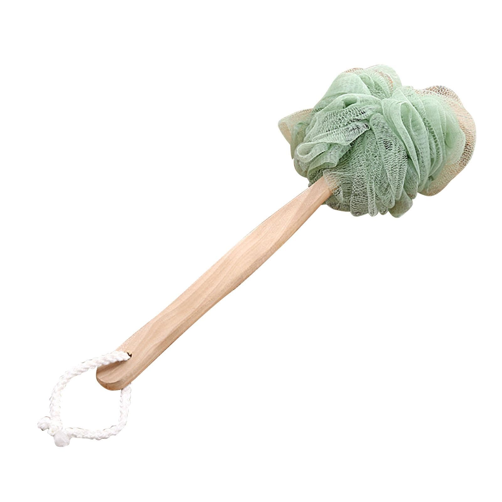 Long Handle Body Scruber Cleaning Bath Scrubber Bath Scrubbing Ball for Bathroom Shower Green green