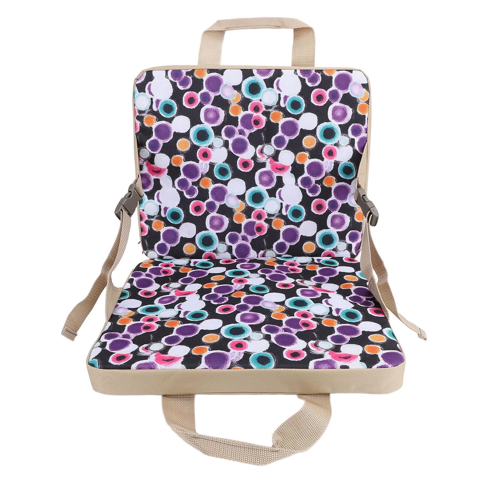 Children Outdoor Folding Chair Cushion Portable Stadium Cushion Thick Floral Foldable Stadium Chair purple