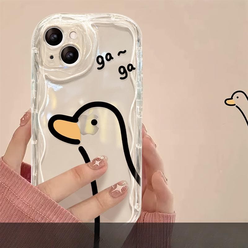 Applicable To Apple 15promax Mobile Phone Case IPhone 14/13 Simple Line Duck 11/12 Silicone Protective Case iPhone SE (second generation)