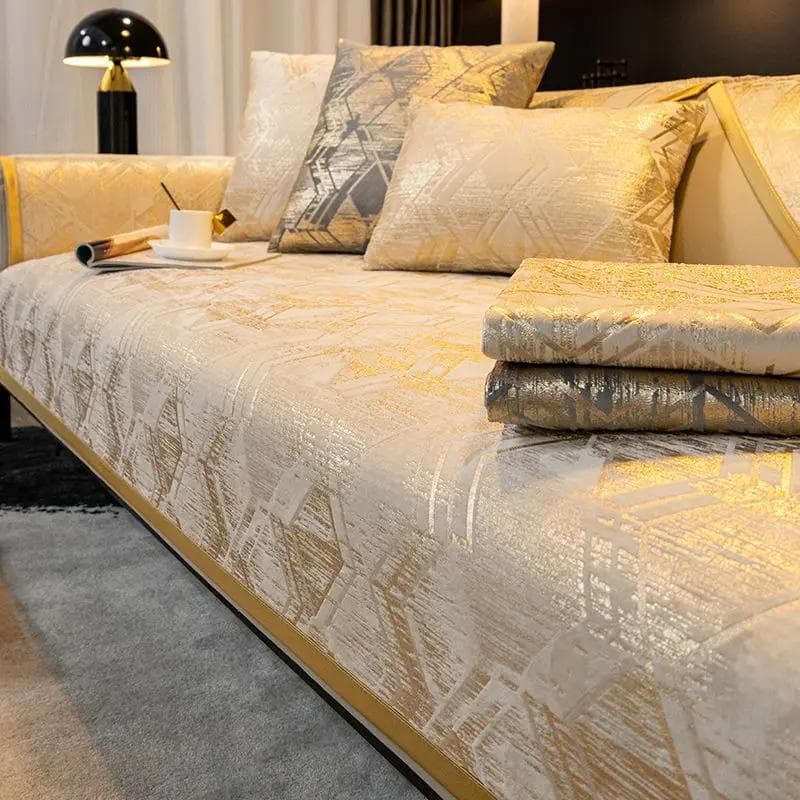 Luxury Bronzing Sofa Cover for Living Room All Inclusive Non-Slip Sofa Cushion Mat Couch Towel Sectional Couch Cover Home Decor 90x90cm 1pcs