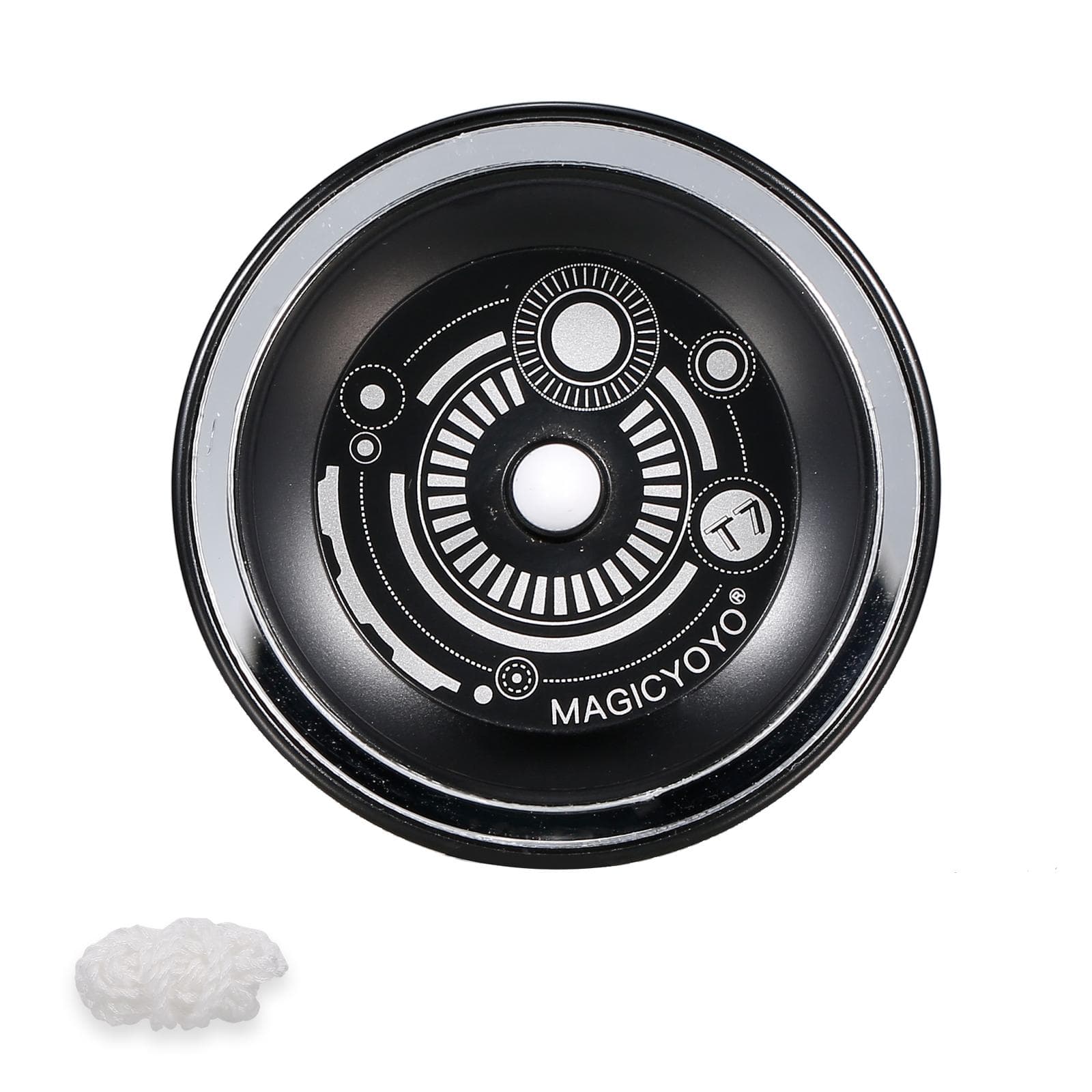 MagicYoyo T7 Responsie Yoyos for Kids Beginner Yoyo with Narrow Bearing Steel Axle Aluminum Alloy black