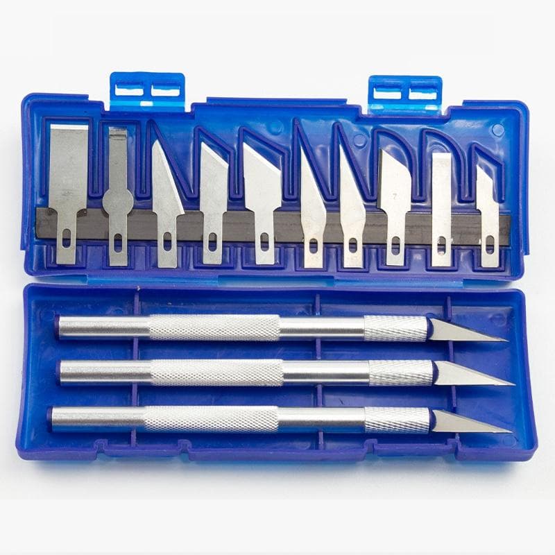 13pcs Aluminum Alloy Carving Knife Tool Set - Perfect For Paper-cut, Handcraft & Model Making!