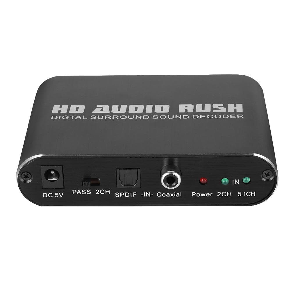 5.1 Fiber Optic Signal Decorder o Sound Decoder RCA Coaxial Output ( 100‑240V) UK Plug
