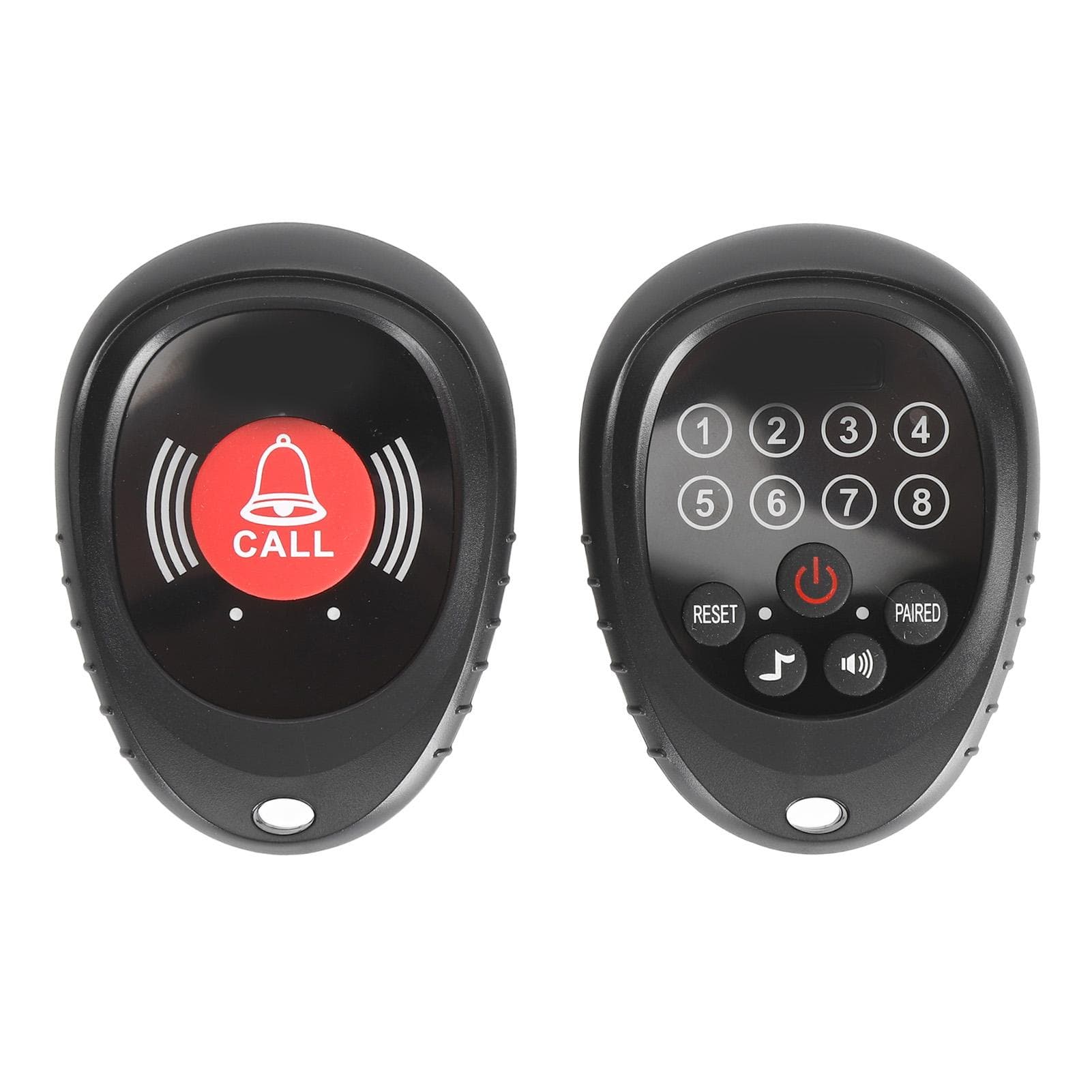 Wireless Caregiver Pager Call Button Professional Rechargeable 3280.8ft Long Range Nurse Call black