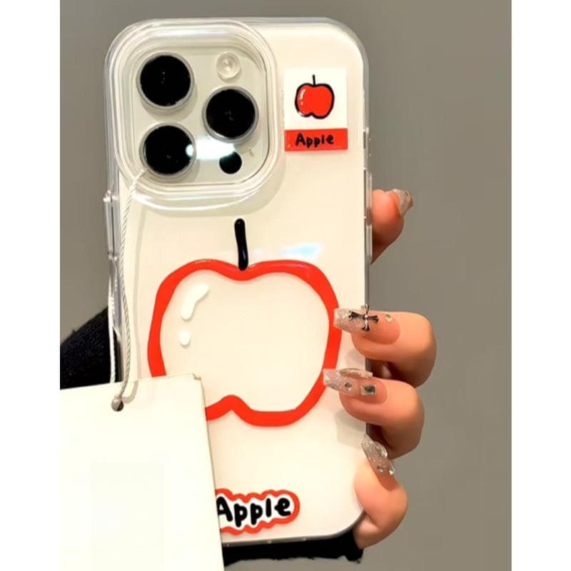 Graffiti Red Lines Suitable for Apple 16 Promax Mobile Phone Case IPhone 15 Women 14 High-end Sense 13 Anti-fall iPhone XSMAX
