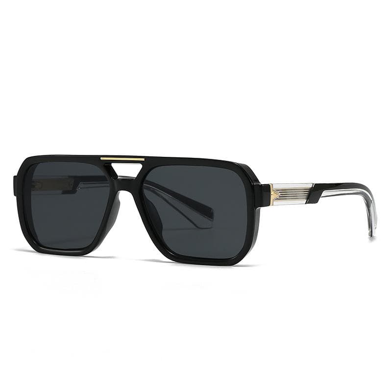 New Retro Rivet Double Bridge Square Women Sunglasses Luxury Brand Jelly Color UV400 Protection as picture