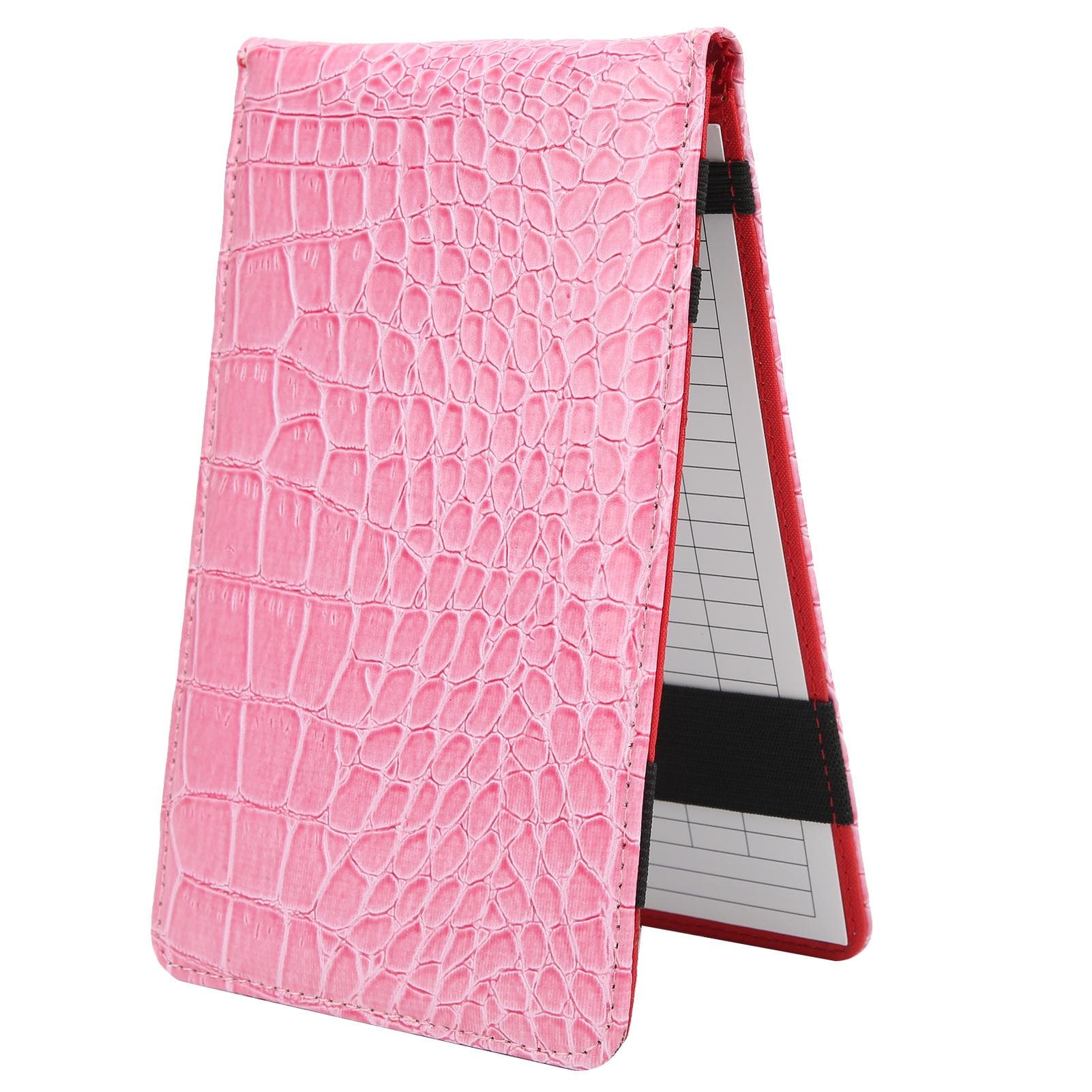 Golf Scorecard Holder PU Leather Scoring Book Golf Score Card Keeper for Outdoor Sports