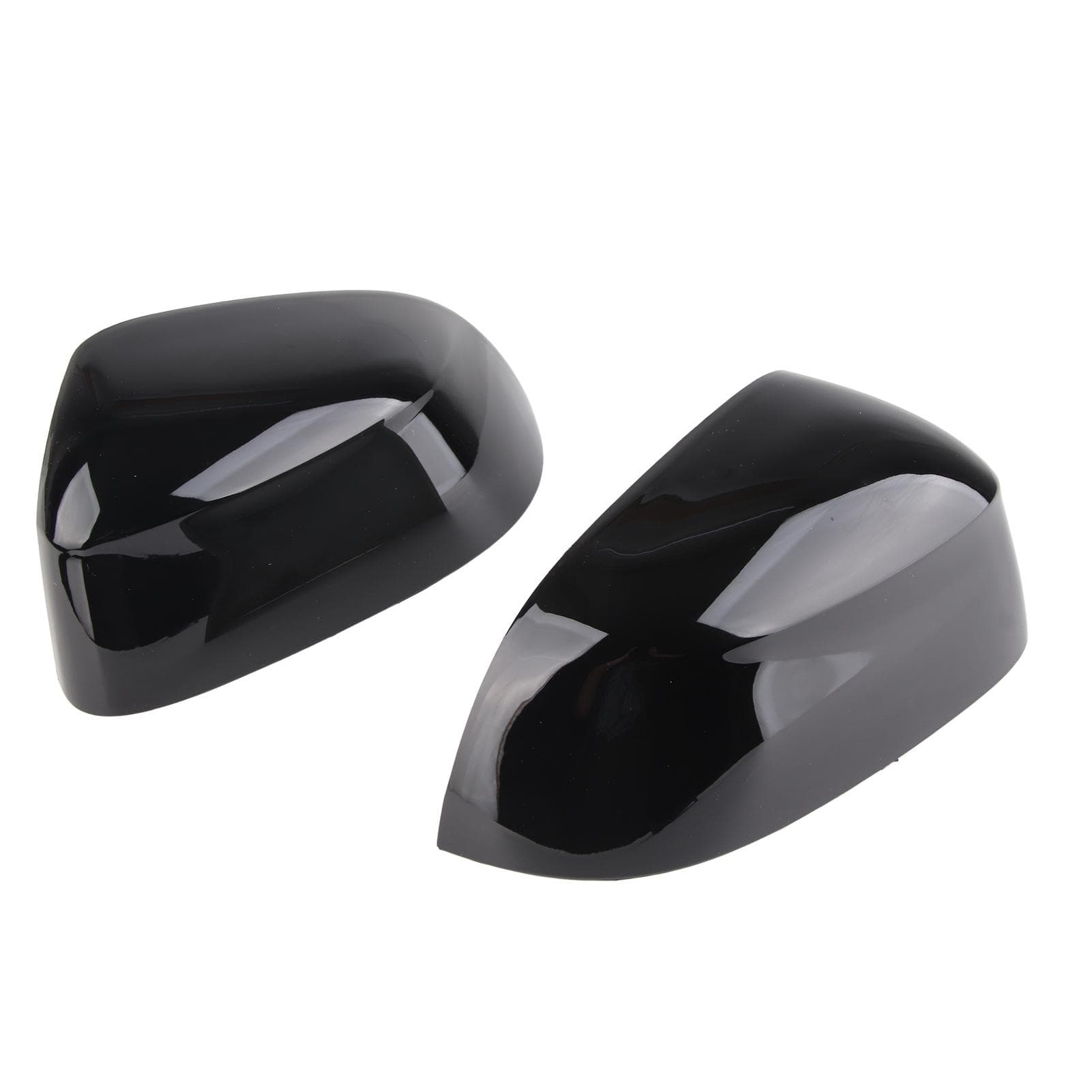 1Pair Side Rearview Mirror Cover Gloss Black Stylish Colorfast Lightweight Door Mirror Cover Caps