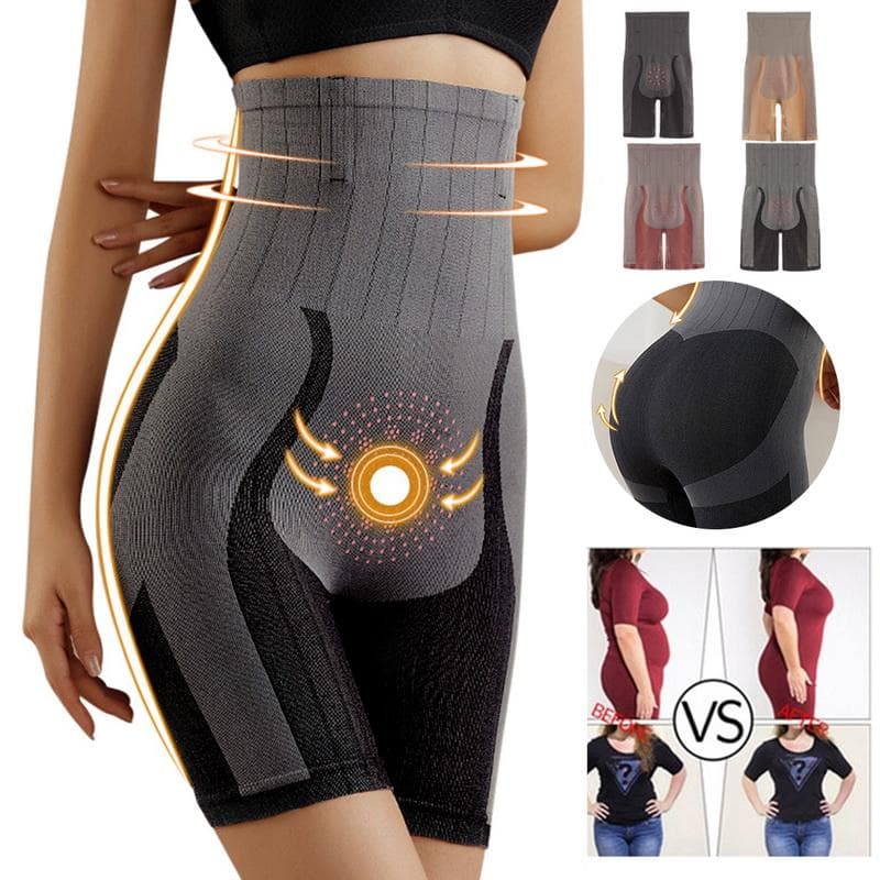 Female Panties High Waist Belly Sheath Body Shapewear Tummy Control Shorts For Women Modeling Straps Slimming Butt Lifter Pants M grey
