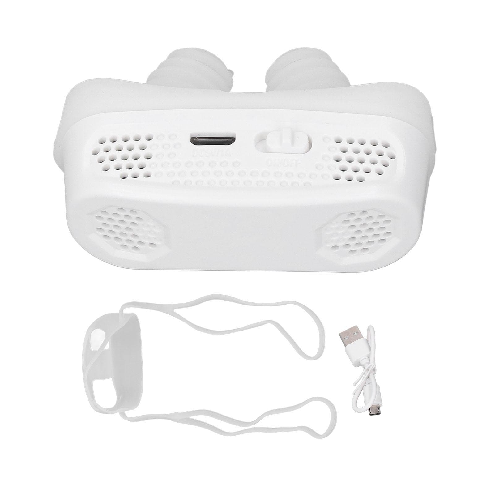 Electric Snoring Solution Devices Automatic Nose Vents Plugs Portable Variable Snore Preventer white