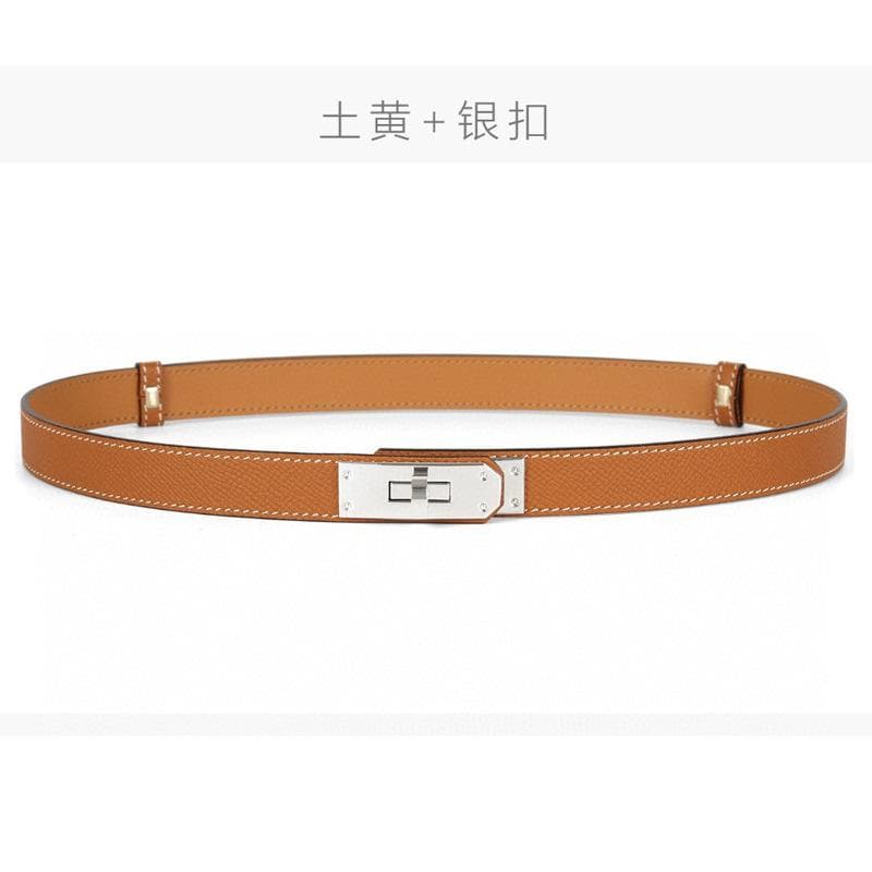 High-End H Belt Women's Double-Sided Head Layer Cowhide All-Match Women's Thin Belt 1.8cm Wide Pant Belt