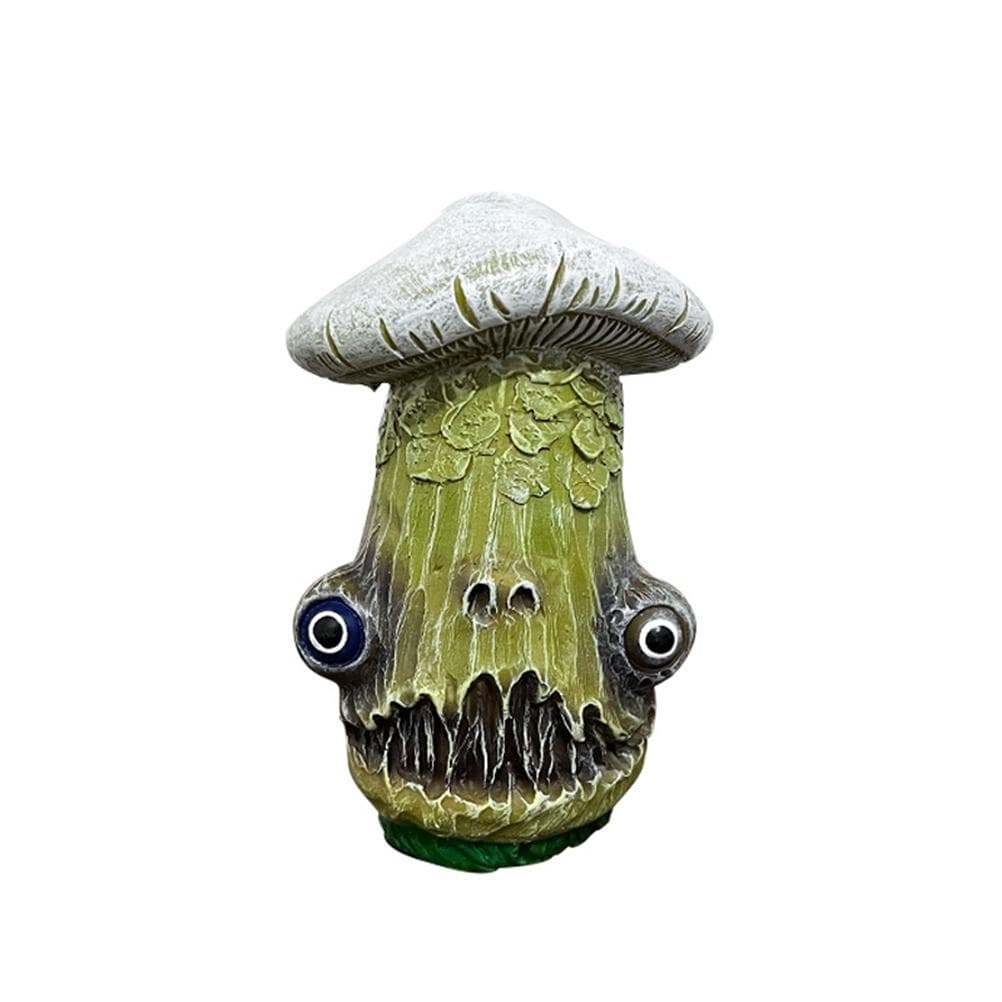 Halloween Mushroom with Scary Eyes Garden Statue Resin Garden Figurine Outdoor Patio Yard Decor Average code
