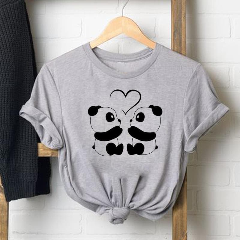T Shirt Woman Female Women Sloth Cartoon Funny Trend 90s Print Tee Top Fashion T Clothing Short Sleeve Graphic T-shirts M