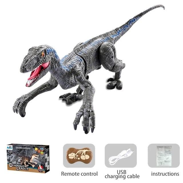 Remote Control Dinosaur Toys for Kids 2.4Ghz RC Dinosaur Robot Toy with Verisimilitude Sound for Kids Boys Girls Children's Gift blue