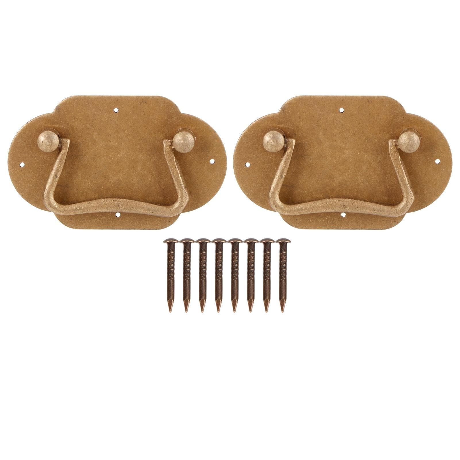 2Set Copper Handle Antique Drawer Pull Handles Hardware for Cabinet Closet Wardrobe
