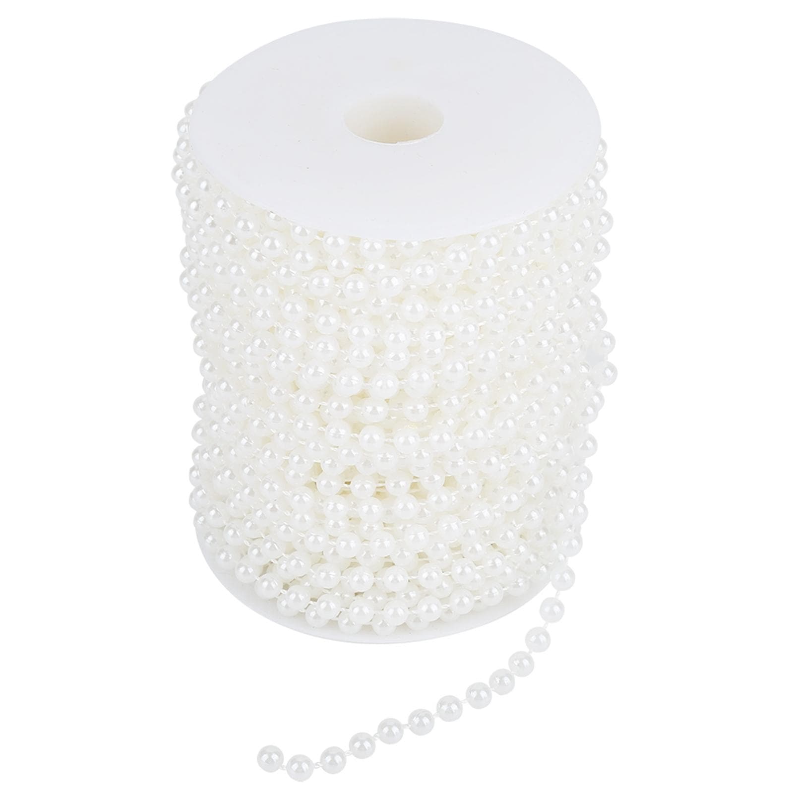 25m/roll Grinding Pearl Wire Beads Garland String DIY Wedding Decoration 6mm(white) white