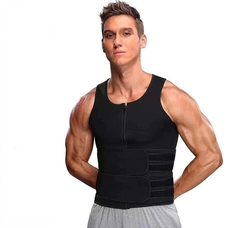 Adjustable Men Posture Corrector Belt Waist Trainer Lumbar Support Spine Brace for Back Pain Relief L black