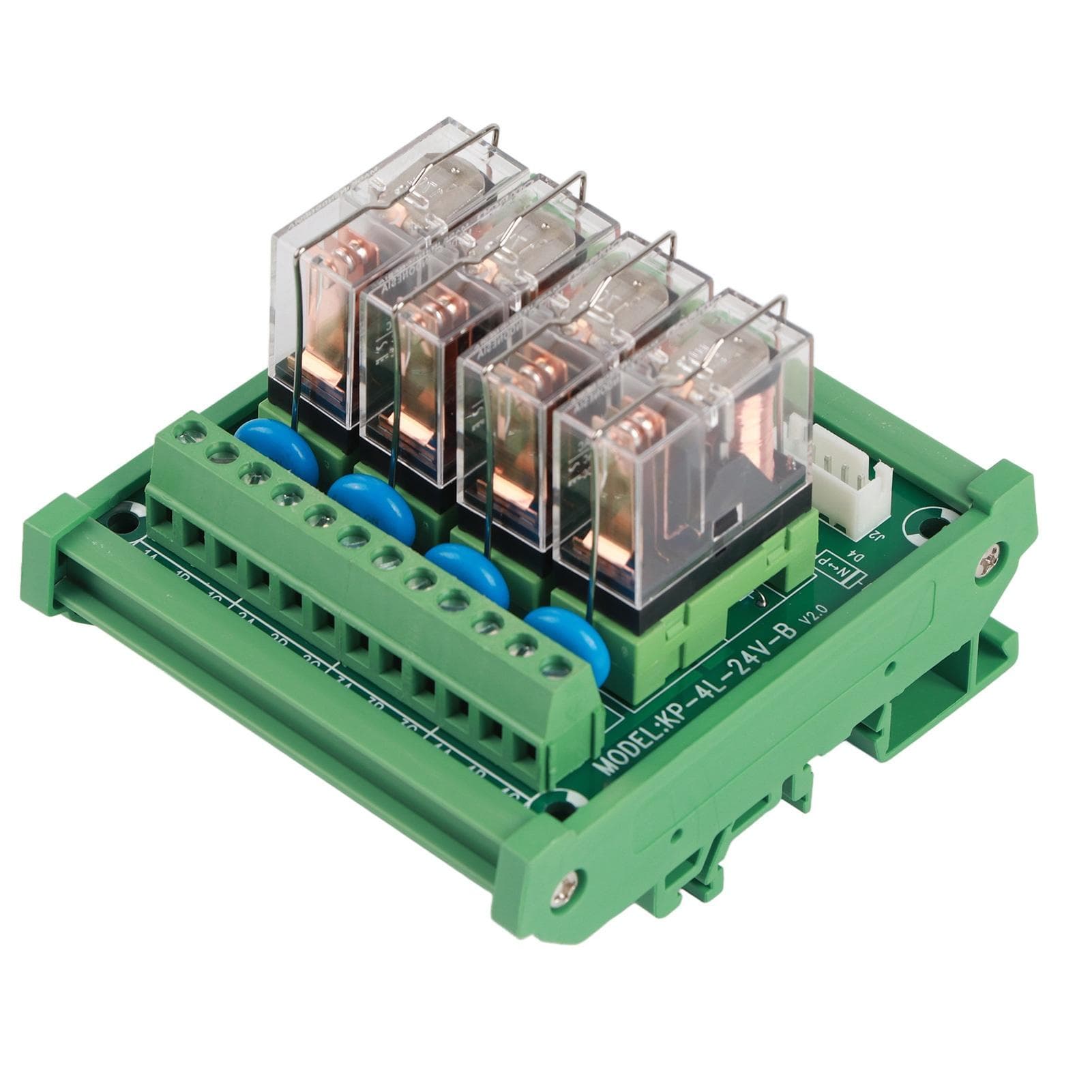 DC 12V Relay DIN Rail Mount 4?channel 16A Power Relay Interface Module