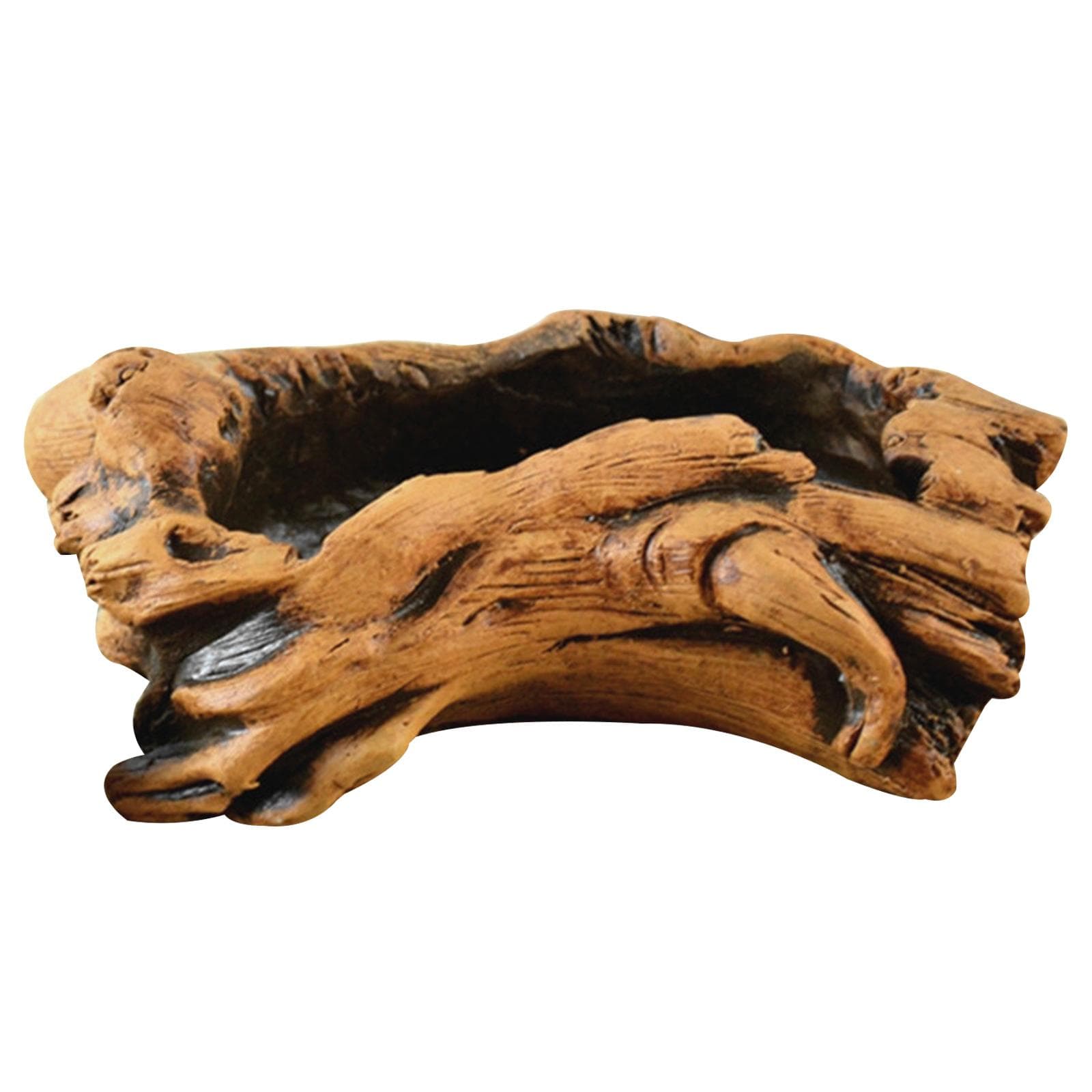 Cement Flower Pot Vintage Imitation Wood Planter Pot Garden Decorative Succulent Pot for Gardening