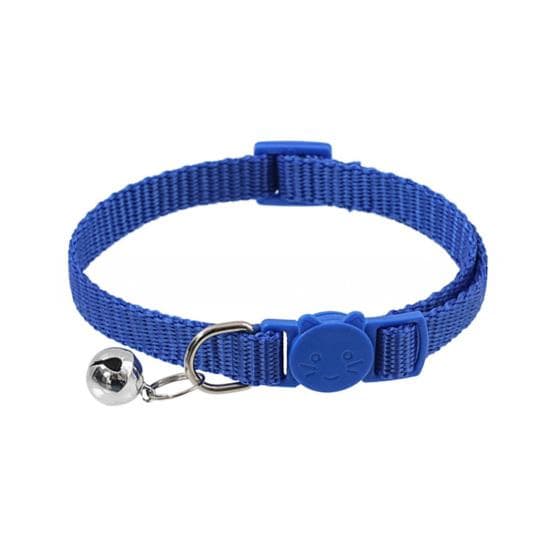 Cat Collar with Bell Soft Cat Safety Collar with Quick Release Buckle Adjustable Nylon Collar for Cats Puppy blue