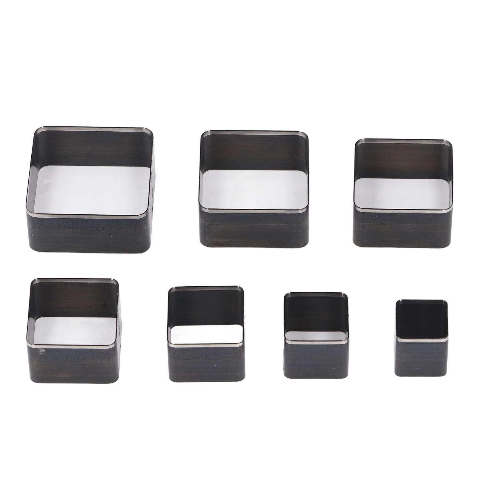 7Pcs Leather Cutting Die Set Alloy Steel Rectangle Punch Die Set 20 25 30 35 40 45 50mm Side Length