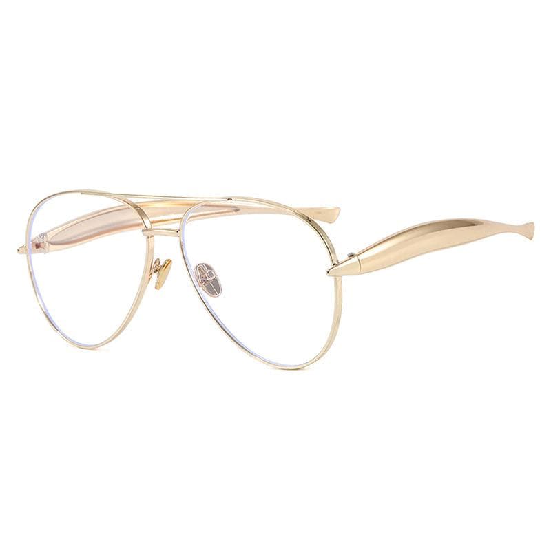 Y2K Vintage Metal Pilot Sunglasses UV400 Protection Punk Style Unisex Outdoor Driving Luxury Designer Shades