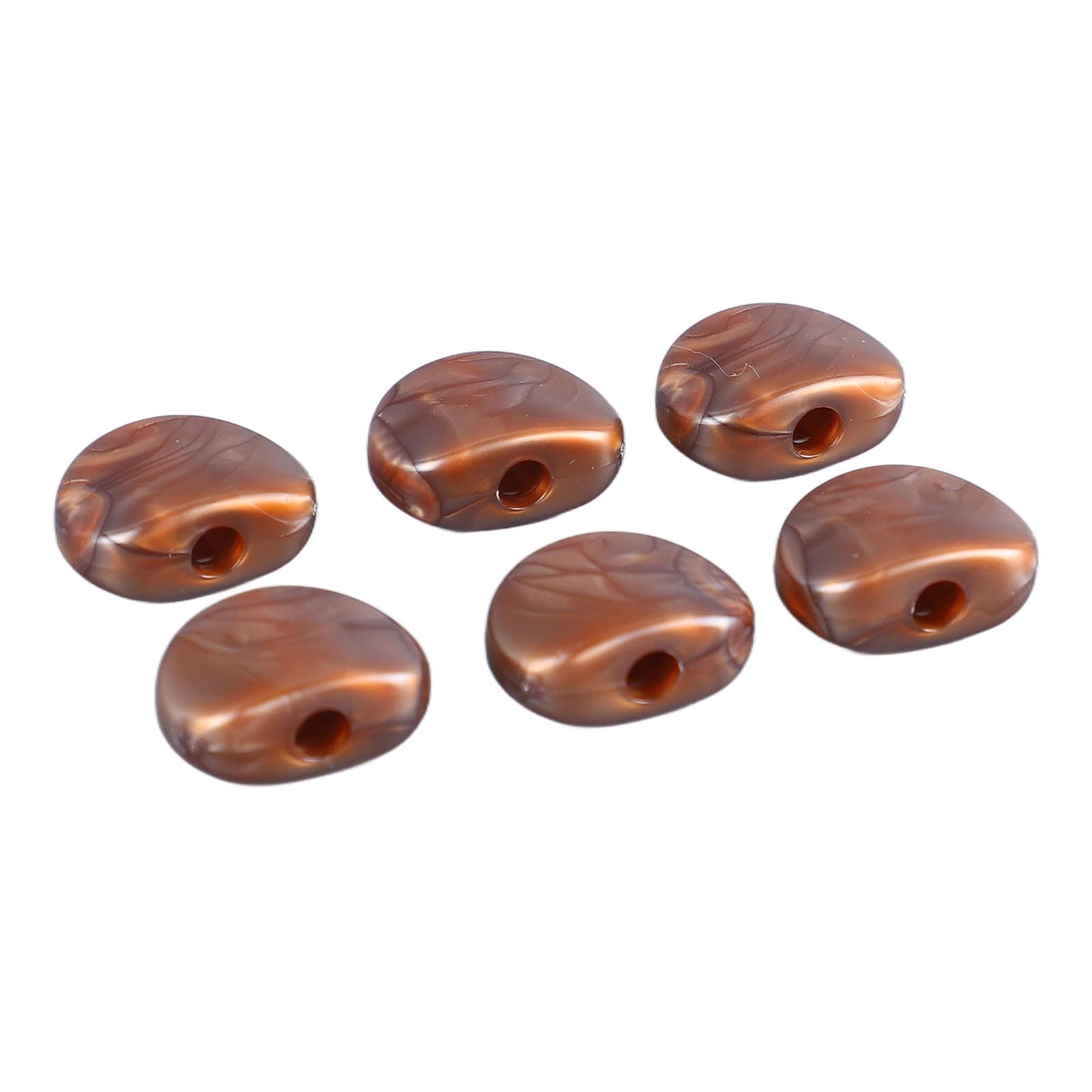 6Pcs Electric Guitar Tuning Peg Key Button Semicircle Shape Folk Classical Guitar Tuning Peg Handle coffee