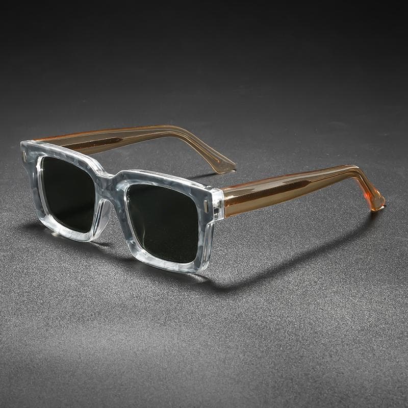 Fashion Retro Thick Legs Square Frame Sunglasses Men Women Popular Brand Large Frame Black Gray Glasses