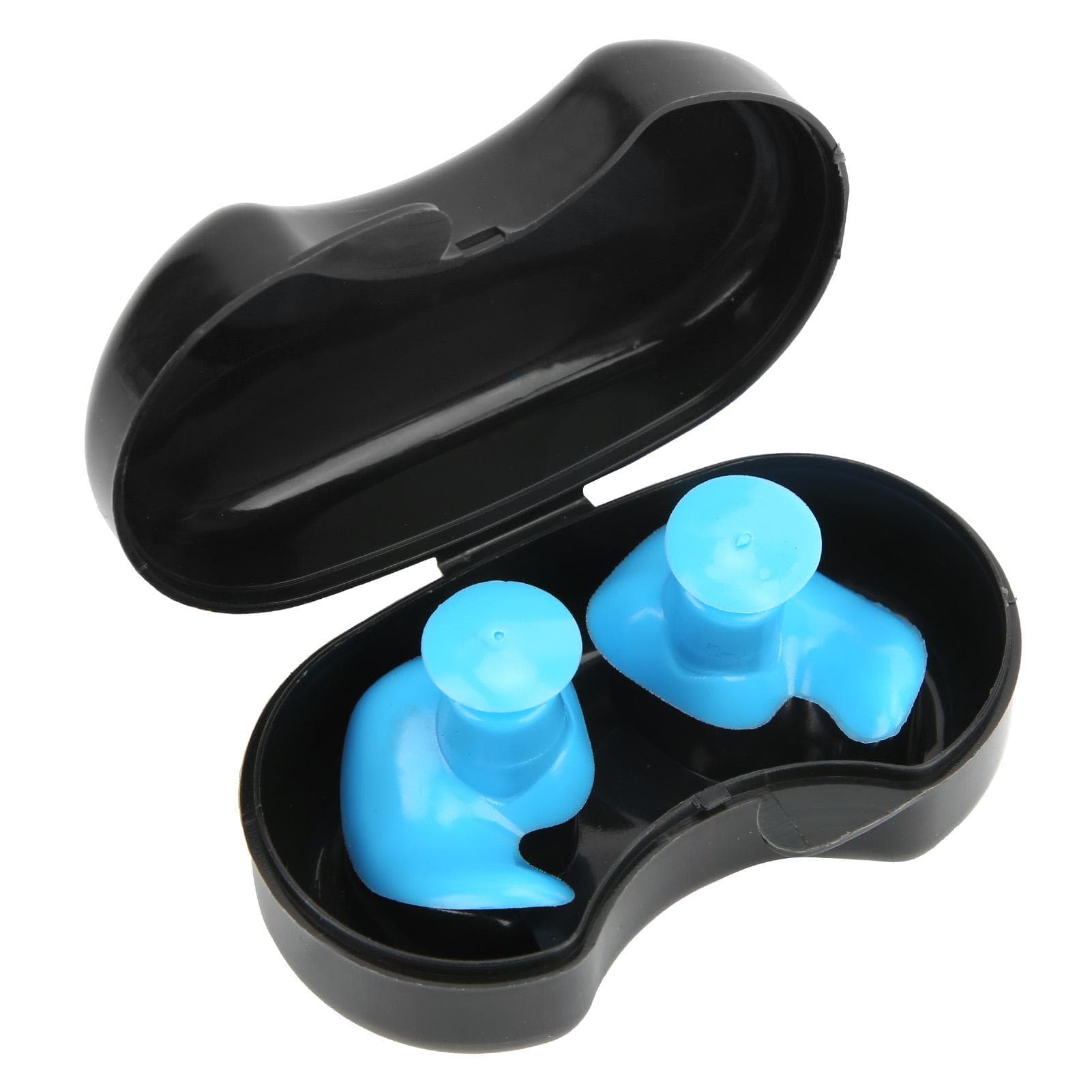 Silicone Waterproof DustProof Spiral Earplug for Children and Adults Swimming Accessory blue
