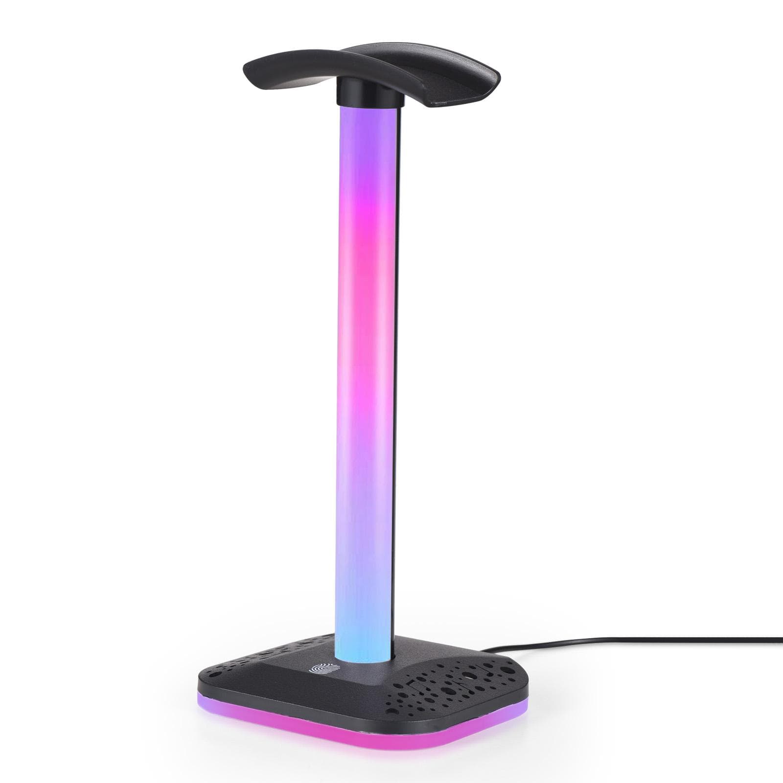 Headphone Stand RGB Light for Desk PC Gaming Headset Bottom Anti-slip Headset Display Support black