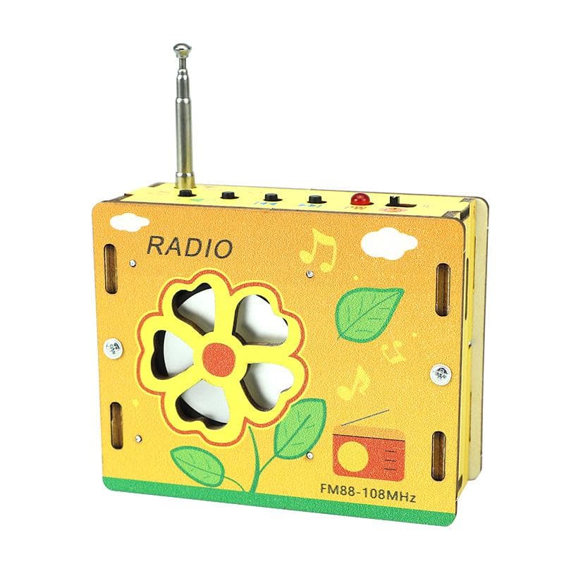 DIY FM Radio Model Decoration Toy Wooden Science Experiment Set Scientific Enlightenment Puzzle Experiment Children's Puzzle